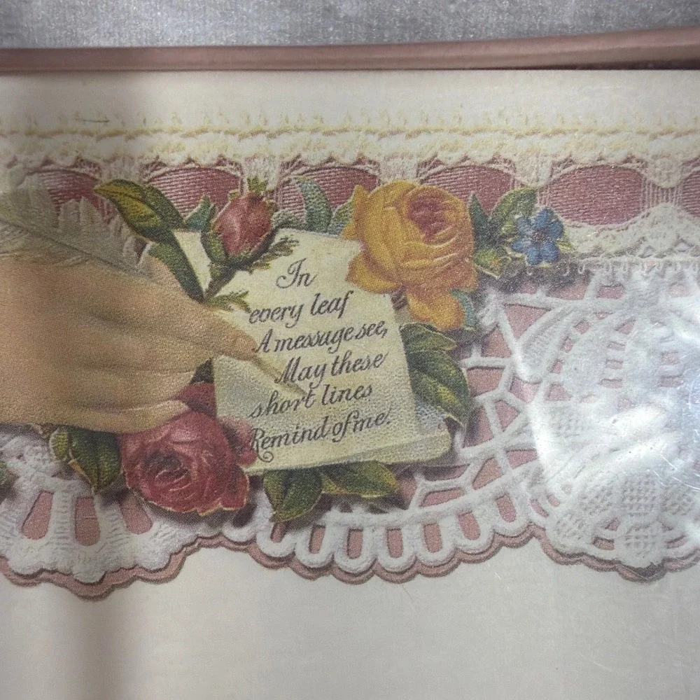 Vtg Victoria's Secret Stationery Set Box Floral Victorian Lace Ribbon 90s Sealed